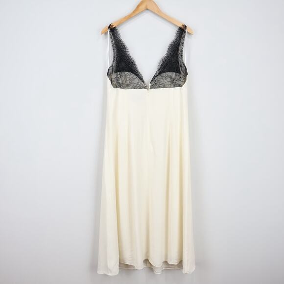 J.Crew Collection Structured Lace Trim Ivory Black Dress Size 14 NWT - Picture 7 of 12